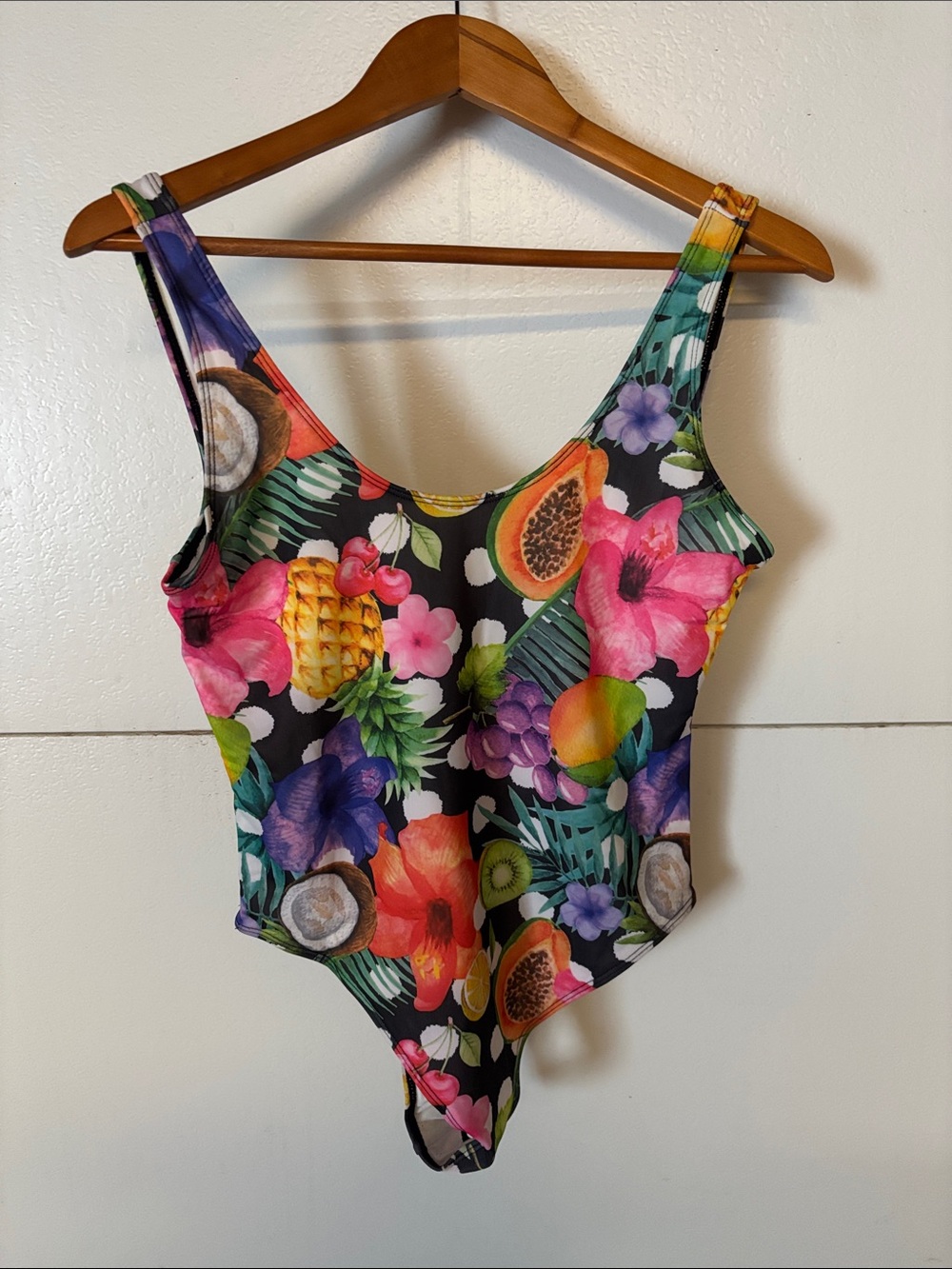 Tropical Fruit & Floral One-Piece Swimsuit - Bold Multi